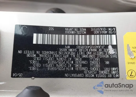 2004 Lexus Rx 330 z USA, uszkodzony, nr VIN JTJGA31U540038583